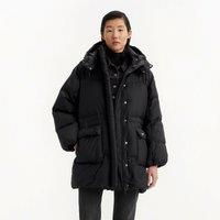 Oversize Hooded Padded Jacket, Mid-Length