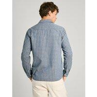 Checked Cotton/Linen Shirt in Regular Fit