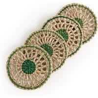 Set of 4 Jakar Woven Straw Coasters