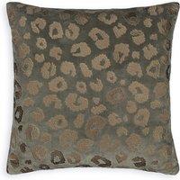 Thelma 45 x 45cm Embroidered Leopard Print 100% Cotton Cushion Cover