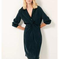 Mid-Length Shift Dress with Long Sleeves