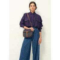 Divine Denim Shoulder Bag in Cotton/Leather