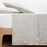 Limona Striped Washed Linen Flat Sheet
