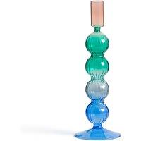 Chilava 26.5cm High Coloured Glass Candlestick