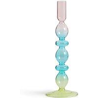 Chilava 26cm High Coloured Glass Candlestick