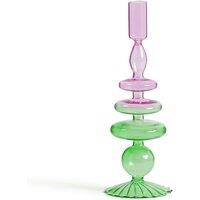 Chilava 26.5cm High Coloured Glass Candle Holder