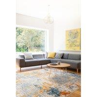 Distressed Abstract Pattern Rug