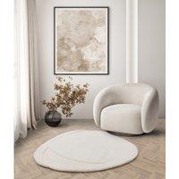 Premium Organic Shaped Carved Rug in 100% Wool