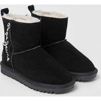 Kids' Top G Leather Ankle Boots in Suede with Faux Fur Lining