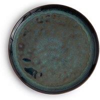 Set of 6 Tilano Reactive Enamel Stoneware Flat Plates