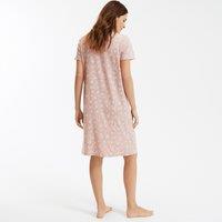 Printed Cotton Nightshirt with Short Sleeves