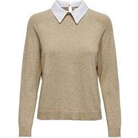 Fine Knit Jumper with Shirt Collar