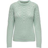 Openwork Knit Jumper with Crew Neck