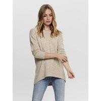 Asymmetric Crew Neck Jumper in Fine Knit