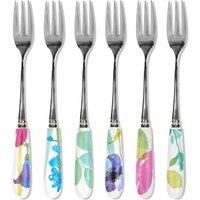 6-Piece Water Garden Pastry Forks Set