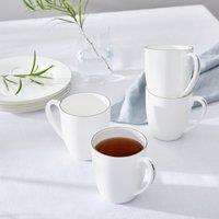 Set of 4 Serendipity Platinum Barrel Shape Mugs