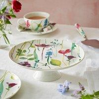 Water Garden Footed Cake Stand