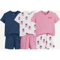 Pack of 3 Short Pyjamas in Cotton