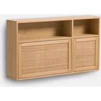 Palano Oak Veneer & Cane Wall Desk