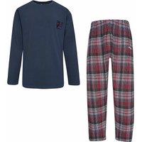 Cotton Pyjamas with Checked Bottoms