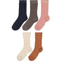 Pack of 5 Pairs of Socks in Textured Cotton Mix