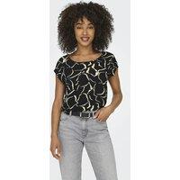 Printed Short Sleeve Blouse