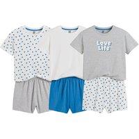Pack of 3 Short Pyjamas in Cotton