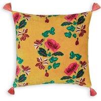 Ingrid 45 x 45cm Floral 100% Cotton Velvet Cushion Cover