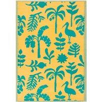 Bright Tropical Woven 100% Recycled Indoor/Outdoor Rug