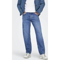 Edge Straight Jeans in Mid Rise