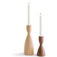 Set of 2 Skog Wood Candlesticks