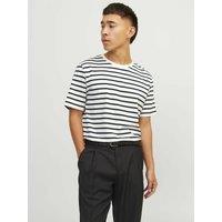 Breton Striped Cotton T-Shirt with Crew Neck