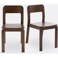 Set of 2 Talet Walnut Stained Chairs