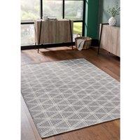 Monochrome Geometric Design Indoor/Outdoor Rug