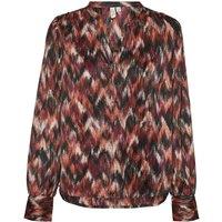 Printed V-Neck Blouse