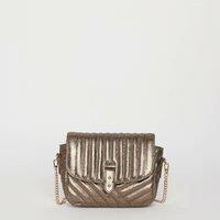 Servane Matelass Foil Flap Bag in Quilted Leather