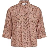 Graphic Print Blouse with 3/4 Length Sleeves