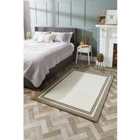 Monochrome Double Border Rug in 100% Wool