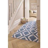 Diamond Pattern Machine Washable Runner Rug