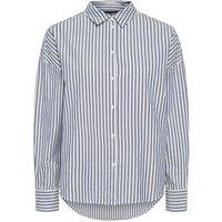 Striped Cotton Shirt with Embroidery on Back