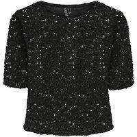 Sequined Short Sleeve Blouse