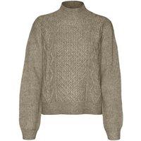 Cable Knit Jumper with High Neck