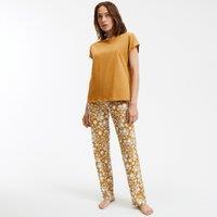 Cotton Pyjamas with Floral Print Bottoms