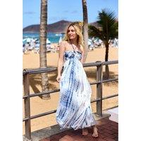 Renza Maxi Bustier Dress in Tie Dye Print