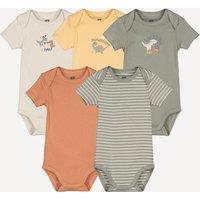 Pack of 5 Bodysuits with Short Sleeves