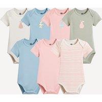 Pack of 7 Bodysuits with Short Sleeves