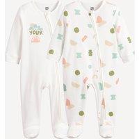Set of 2 Sleepsuits, Graphic Print