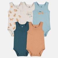 Pack of 5 Sleeveless Bodysuits