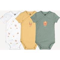 Pack of 3 Printed Newborn Bodysuits with Short Sleeves