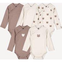 Pack of 5 Newborn Bodysuits with Long Sleeves